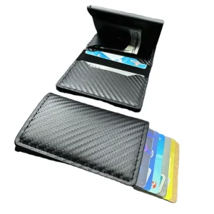 Men’s Anti Theft Anti Degaussing Carbon Fiber RFID Aluminum Alloy Breathable Metal Card Bag for Bank Cards