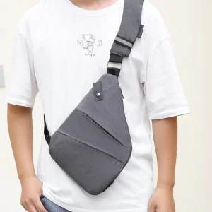 Men’s Anti Theft Chest Bag Zipper Outdoor Handbag Manufacturer Customize Simple Design Riding