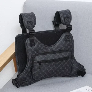 Men’s Anti Theft Hiking Waterproof Casual Sports Sling Customizable Fashion Chest Bag with Zipper Summer
