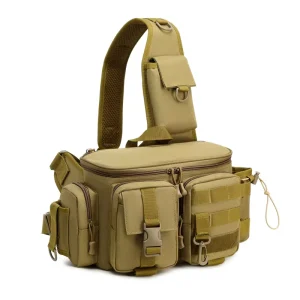 Men’s Anti Theft Outdoor Tactical Waist Bag with Chest Strap for Trekking and Fishing Durable Fishing Lure Accessories