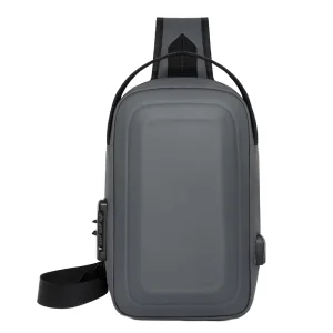 Men’s Anti Theft Oxford Crossbody Bag Waterproof USB Music Portable Travel Custom Logo Shoulder Chest Bag