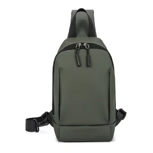 Men’s Anti Theft Sports Crossbody Bag Fashion Trend PU Waterproof Fabric Slingshot Bag Factory