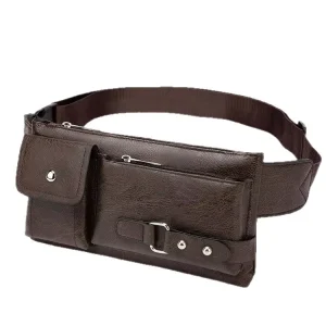 Men’s Anti Theft Waist Bag Fashion Chest Bag Waterproof Portable Zipper for Travel Outdoor