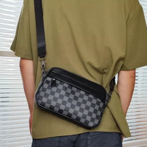 Men’s Anti-theft Clutch Bag Fashion Handbag Slim Design Business Travel Waterproof Zipper Closure RFID Blocking