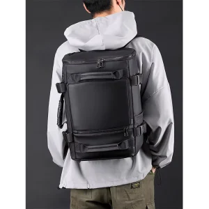 Men’s Backpack Business Large Capacity Computer Bag Multifunctional Crossbody Bag Handheld Travel Backpack