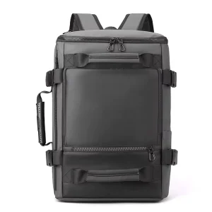 Men’s Backpack Business Large Capacity Laptop Bag Waterproof Pu Shoulder Messenger Bag Portable Travel Business Backpack