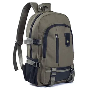 Men’s Backpack Casual Travel Canvas Backpack Large Capacity Student Backpack