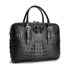 Men’s Bag Business Portable Large Capacity Briefcase Real Crocodile Leather Laptop Bag Fashion Men’s Alligator Shoulder Bag