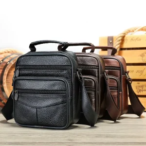 Men’s Bag Genuine Leather Handbags Business Shoulder Bags Men Messenger Bags Small Crossbody Bags for Man Fashion Handbag