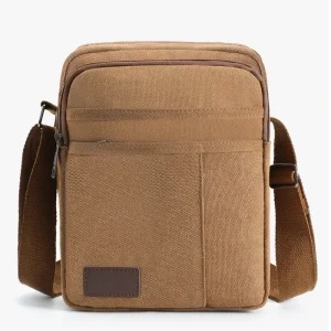 Men’s Bags Canvas Casual Crossbody Shoulder Bags Waterproof Business Shoulder Bag for Men Travel Satchel Purse