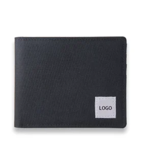 Men’s Bi fold Wallet for Gift RFID Feature Front Pocket Canvas Card Wallet