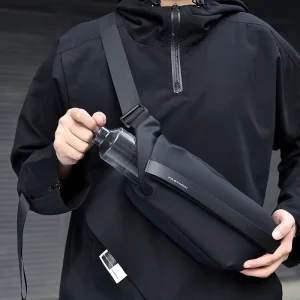Men’s Boys’ Waterproof Breathable Durable Crossbody Chest Bag Motorcycle Riding Sports Summer Daily Matching Fashionable Trendy