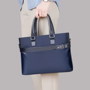 Men’s Breathable 14 inch Cotton Lining Business Travel Crossbody Laptop Bag Large Capacity Shoulder Bag Commuting Office ZF 915