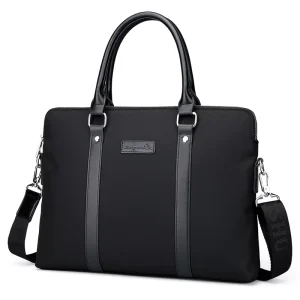 Men’s Briefcase Business Handbag Simple Oxford Waterproof Bag Casual Shoulder Messenger Bag