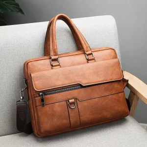 Men’s Briefcase Computer Crossbody Business Leisure Business Travel Office Shoulder Bag
