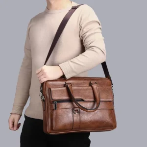 Men’s Briefcase Laptop Bag for Business and Leisure, Suitable for Business Trips and Office Use
