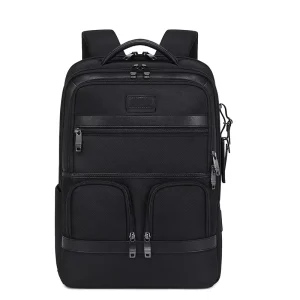 Men’s Business Backpack Korean Style Large Capacity 20-35L Laptop Compartment Soft Handle Computer Oxford Polyester