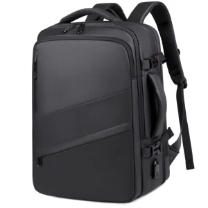 Men’s Business Backpack Large Capacity Laptop Bag Business Travel Backpack Lightweight Expandable
