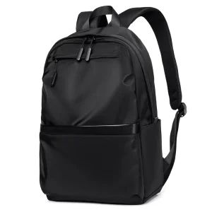Men’s Business Backpack Large Capacity Laptop Bag Lightweight Breathable Design Air Cushion Straps Polyester