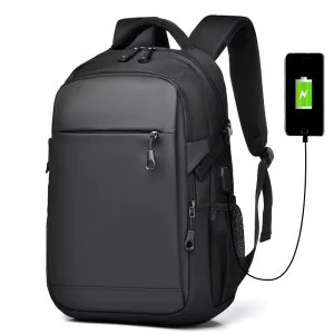 Men’s Business Backpack Nylon Polyester Lining Multi-function Shoulder Bag Large Capacity Travel Bag Casual Computer