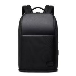 Men’s Business Backpack Sports Casual USB Dual-Shoulder Bag Outdoor Travel Shoe Compartment Laptop Bag PU Waterproof