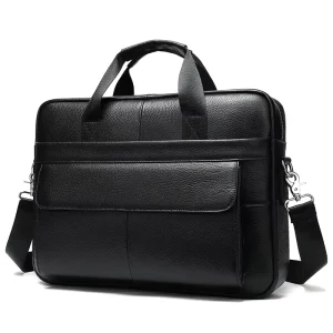 Men’s Business Bag Men’s Handbag Leather Fashion Head Layer Cowhide Briefcase Computer Bag for Men