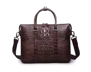 Men’s Business Bag Waterproof Briefcase Custom Luxury Real Crocodile Leather Business Messenger Bag