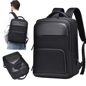 Men’s Business Bag Waterproof Laptop Backpack With USB Charging Port Large Capacity for Office Commute Outdoor Travel Daily Use