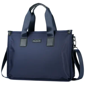 Men’s Business Briefcase Crossbody Computer Bag with Document Storage Waterproof Soft Polyester Work Bag