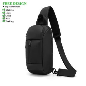 Men’s Business Chest Bag Multifunctional Waterproof Wear resistant Casual Single shoulder Chest Crossbody Bag