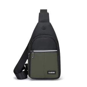 Men’s Business Chest Bag Simple and Fashionable Single Shoulder Crossbody Bag Cycling Mountaineering Chest Bag