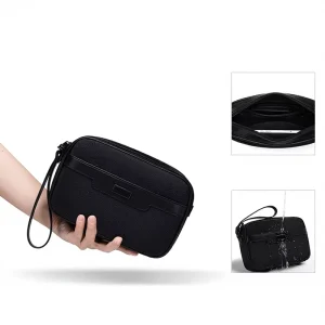 Men’s Business Clutch Bag Large Capacity Zipper Closure Mobile Phone Wallet Casual Trendy Handbag Daily Use