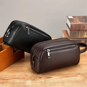 Mens Business Clutch Bag Soft Pu Leather Men’s Handbag With Coded Lock
