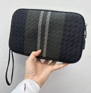 Men’s Business Clutch with Smart Fingerprint Lock Anti Theft Fashion Handbag for Cash & Essentials