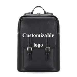 Men’s Business Commuting Backpack Large Capacity Customizable Water-Resistant 15-inch Laptop Bag