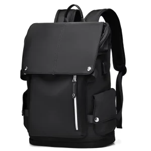 Men’s Business Computer Backpack Polyester Water Resistant Fashionable Commuter Large Capacity Student
