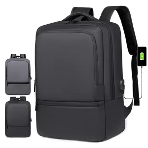 Men’s Business Laptop Backpack Custom logo Stylish Durable USB Charging Travel Backpack Student Backpack