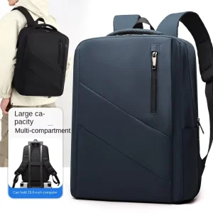 Men’s Business Laptop Backpack Waterproof Large Capacity Multi-compartment Polyester Lining