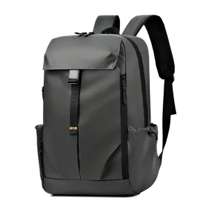 Men’s Business Laptop Backpack with Custom Logo Waterproof Polyester Lining and Zipper Closure for Travel & School Use