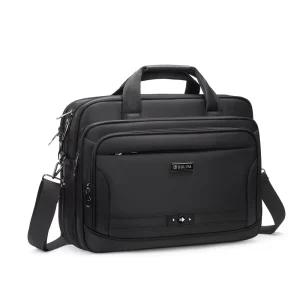 Men’s Business Laptop Bag 16 Inch Waterproof Crossbody with Multi-Compartment Shoulder Strap Lightweight for Office Travel