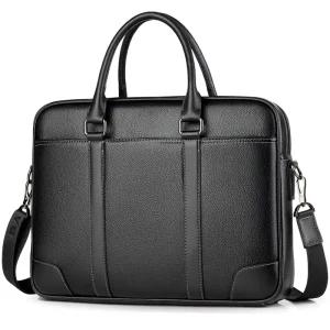 Men’s Business Laptop Briefcase & Shoulder Bag Large Capacity PU Material for Europe & America Travel