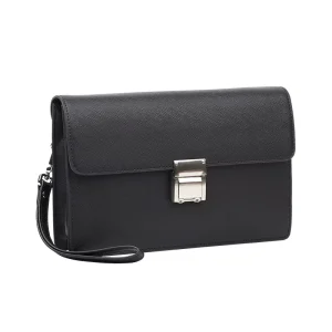 Men’s Business Large Capacity Wallet Genuine Leather Anti theft Clutch Purse with Password Lock