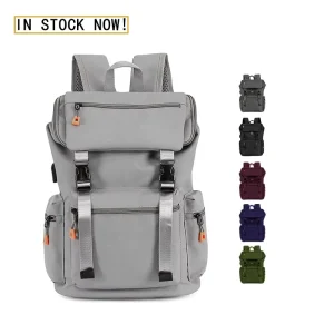 Men’s Business Outdoor Hiking Laptop Backpack Waterproof Anti Theft Fashion Zipper Travel Notebook School Students Bag