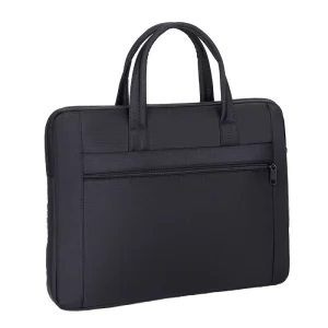 Men’s Business Polyester Soft Bag Waterproof Large Capacity Conference Laptop Sleeve Briefcase Travel Work Portable