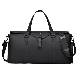 Men’s Business Travel Bag Large Capacity PU Zipper Waterproof Shoes Gym Sports Travel Bags