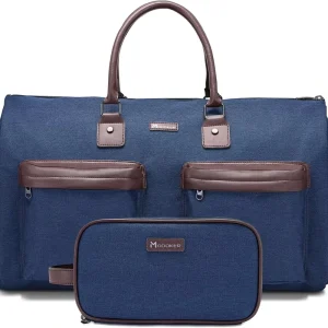 Men’s Business Travel Garment Bag with Zipper Closure Oxford Material Lightweight Waterproof Large Capacity Luggage for Travel