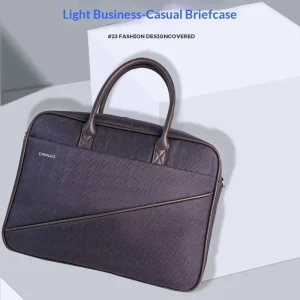 Men’s Business Travel PU Leather Large Capacity Waterproof Handbag and Briefcase