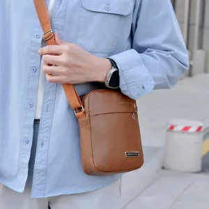 Men’s Business Travel Shoulder Bag Fashionable and Versatile Casual Crossbody Bag Can Hold Mobile Phones Tissues Etc