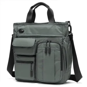 Men’s Business Travel Waterproof Oxford Street Fashion Shoulder Crossbody Bag 14-inch Laptop Ultra-Light Large Capacity A4