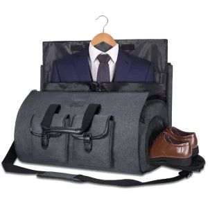 Men’s Business Trip Suit Luggage Bag Set Waterproof Handheld Crossbody Foldable Travel Bag Oxford Material Polyester Lining